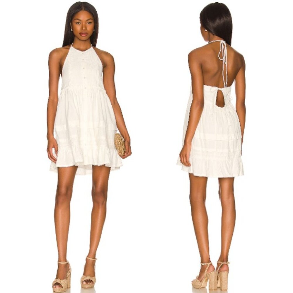 Free People Desert Days Mini Dress in White from Revolve, Medium - NEW